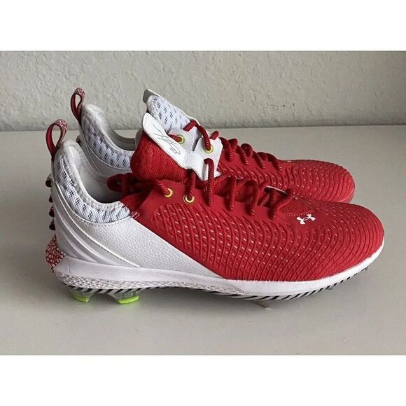 Under Armour Men Baseball Cleats Harper 5 Low Steel Red 3023001-600 Men’s Sz 14 - Picture 4 of 10